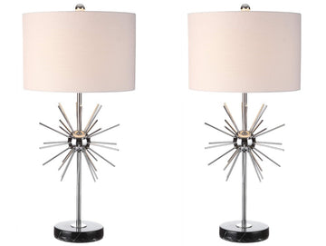 Aria 31.5" Metal/Marble LED Table Lamp - JONATHAN Y